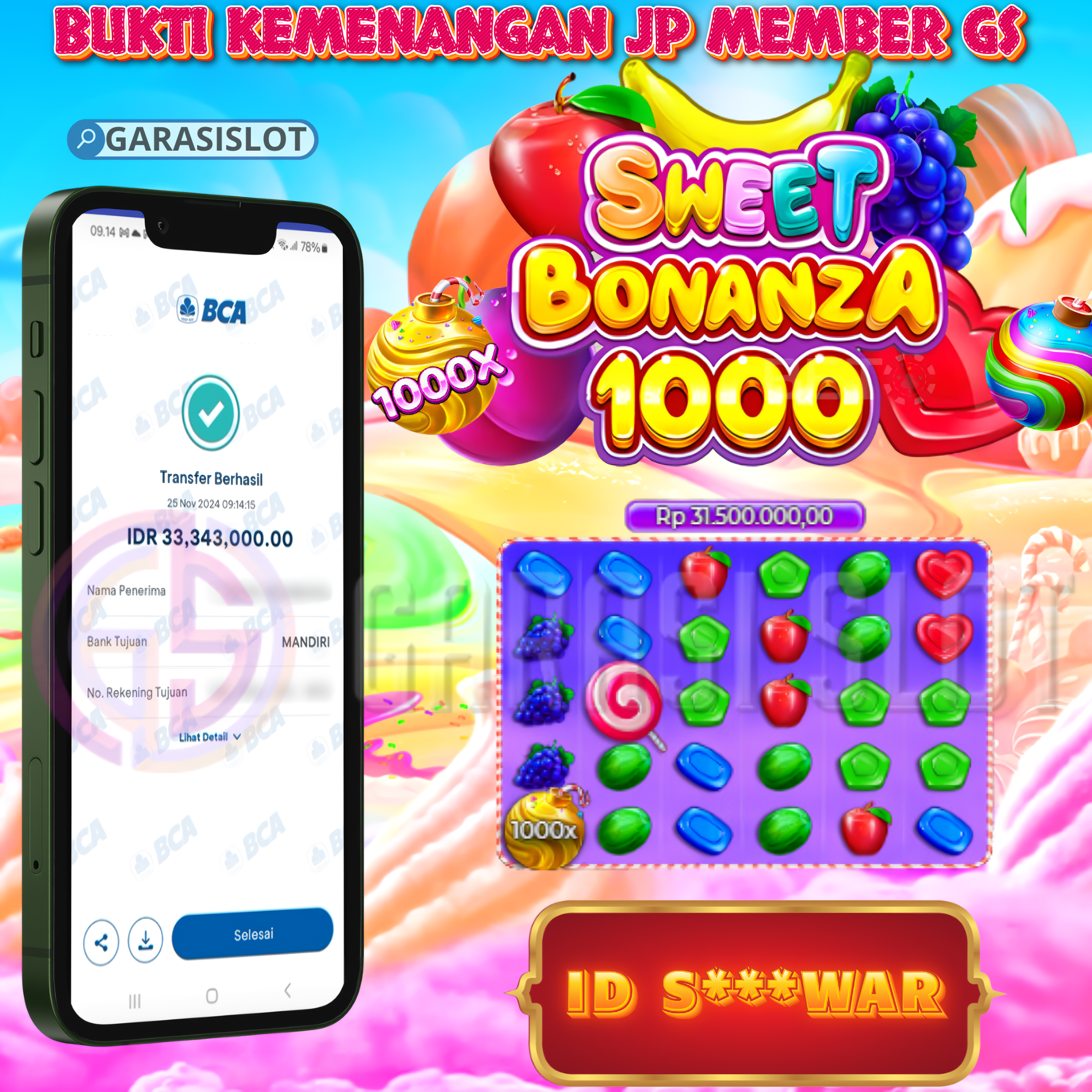 GARASISLOT Bukti Kemenangan SWEET BONANZA